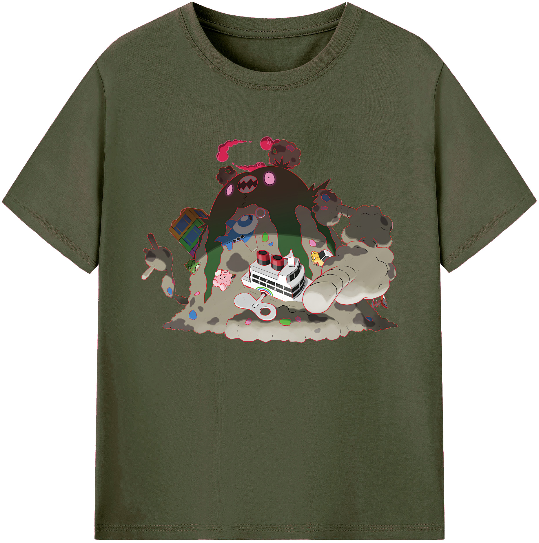 （画像用） ポケットモンスター Pokémon 綿100％ メンズ半袖Tシャツ｜肌触りやわらか＆通気性